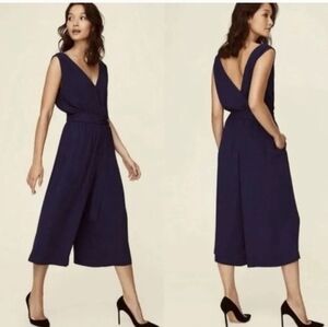 Aritzia Babaton Maximillian Navy Jumpsuit